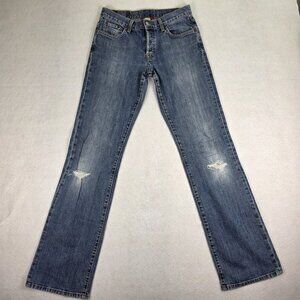 Lucky Brand Women’s Jeans Size 4 Distressed Straight Leg Medium Wash